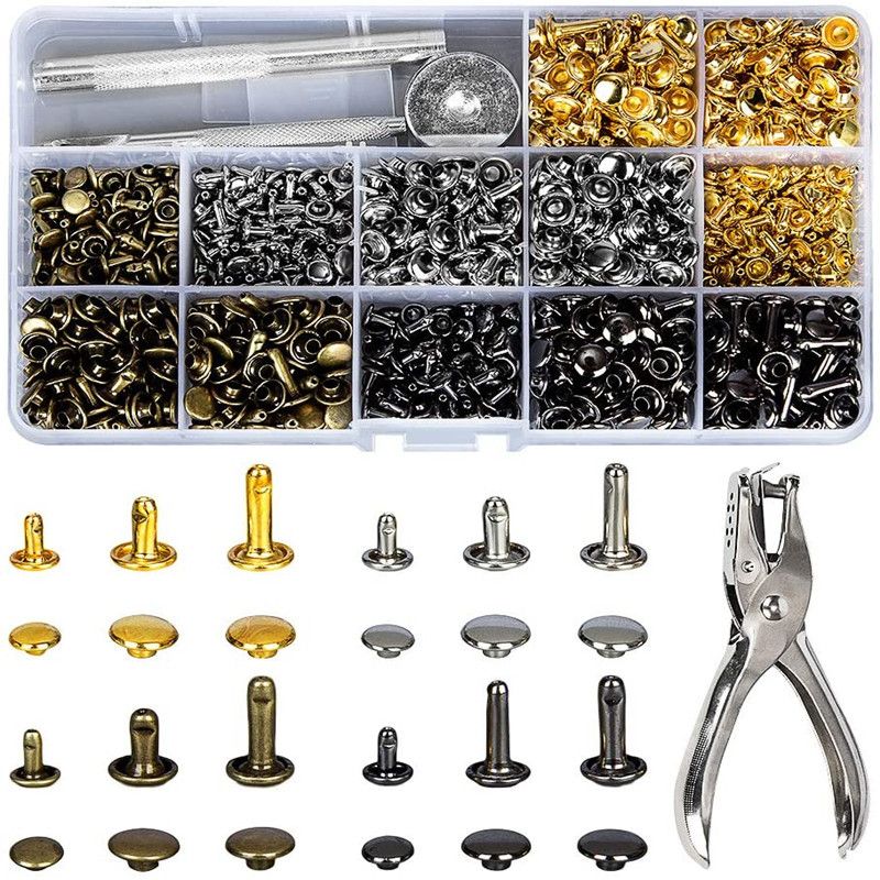 Rivet Setter Tool - Remaches de doble tapa de Metal,