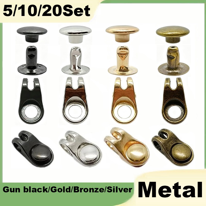 Rivet Setter Tool - Juego de 5/10/20 ganchos para cordones