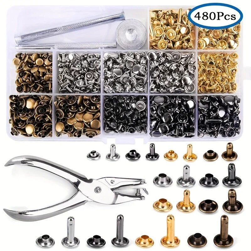Rivet Setter Tool - Remaches de doble tapa de Metal,