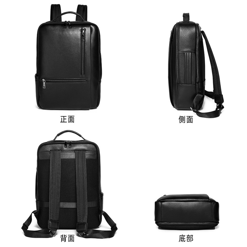 Mochila de cuero genuino negro - Leather Work Rucksack Mens reseña y precio